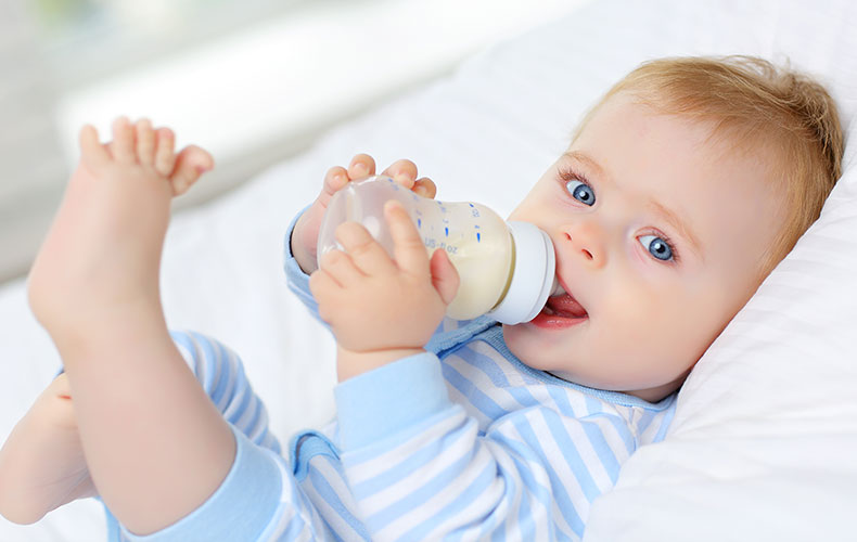 Baby drinking milk